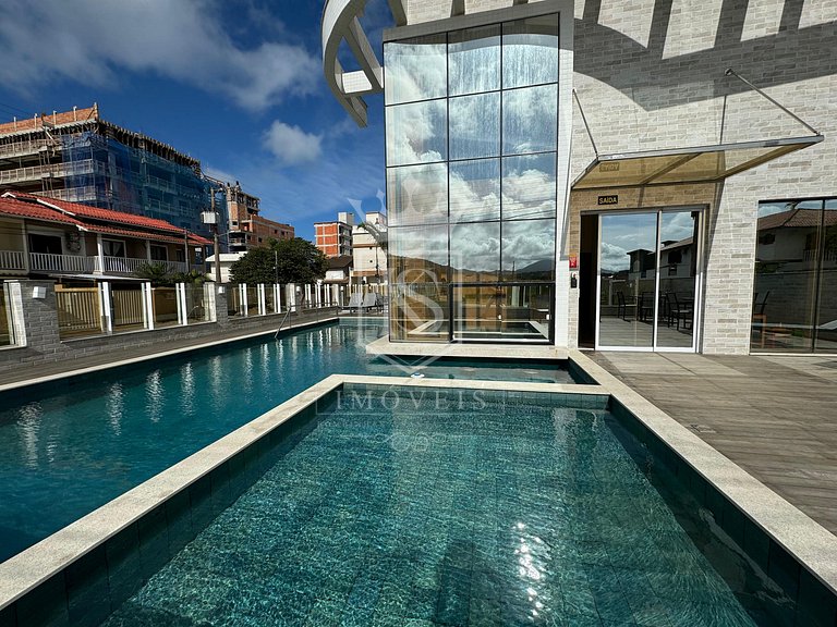 A104- Apartamento 2 suítes com piscina, pertinho do mar